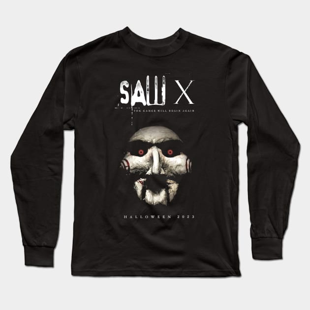 Saw X Halloween 2023 Long Sleeve T-Shirt by kamilazahmari